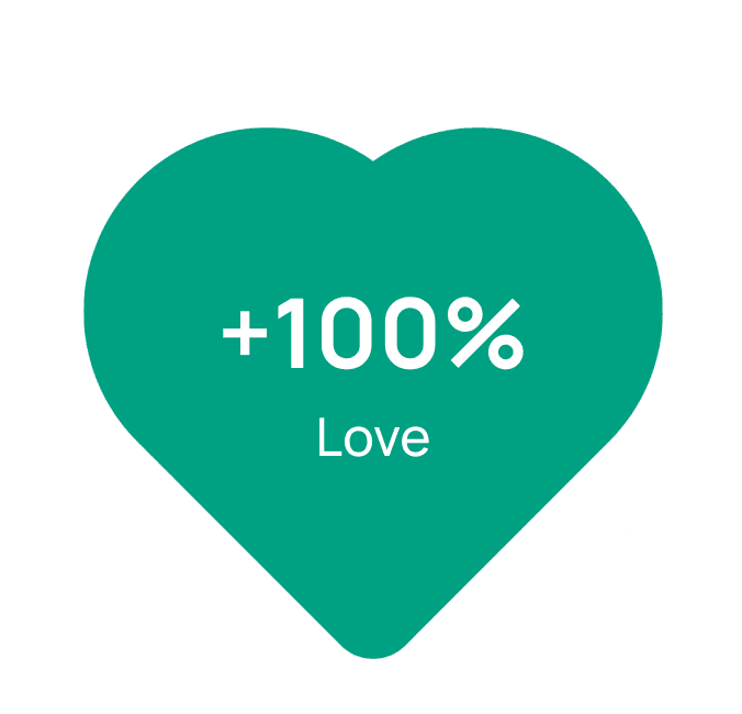 100% love